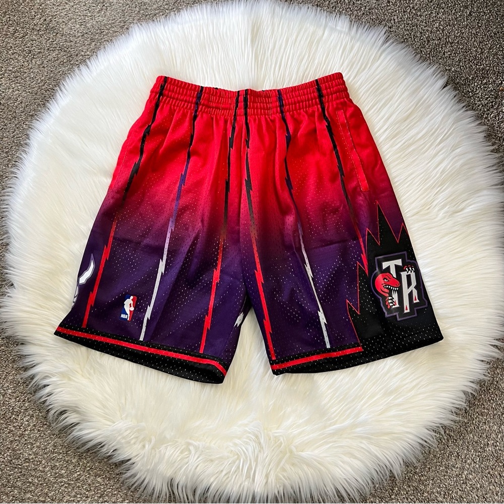 MITCHELL & NESS TORONTO RAPTORS BASKETBALL SHORTS HARDWOOD CLASSIC NBA new - Picture 3 of 6
